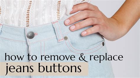 how to fix jean button|remove button from jeans.